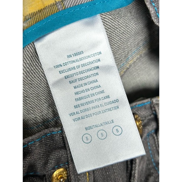 Coogi‎ kids Denim Straight Leg Jeans Embroidered Pockets Dark Wash Black SZ 5 - Picture 12 of 12